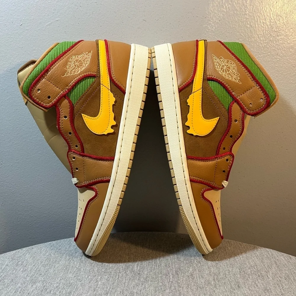 NEW Nike Air Jordan 1 Mid SE 'Cheeseburger' - Size 11.5 IB7403-224🔥🔥 - Picture 8 of 11